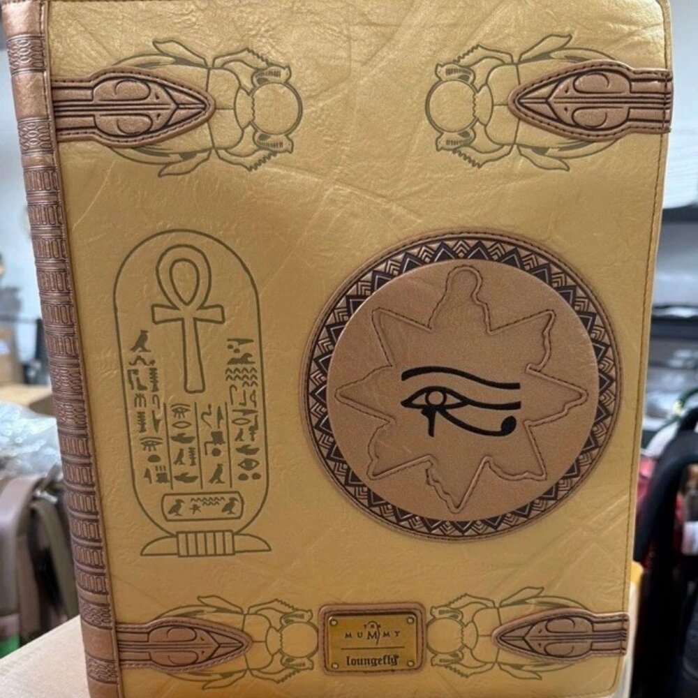 Loungefly The Mummy Book of the Living Gold Edition Mini Backpack